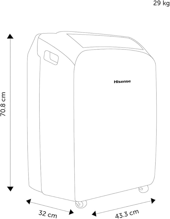 HISENSE A/C PORTATIL 12KBTU BLANCO