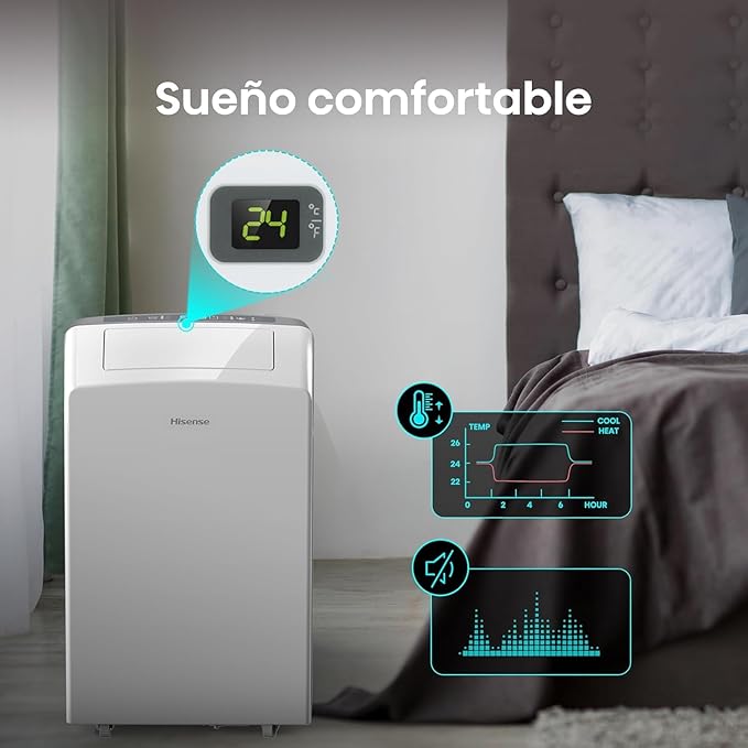 HISENSE A/C PORTATIL 12KBTU BLANCO