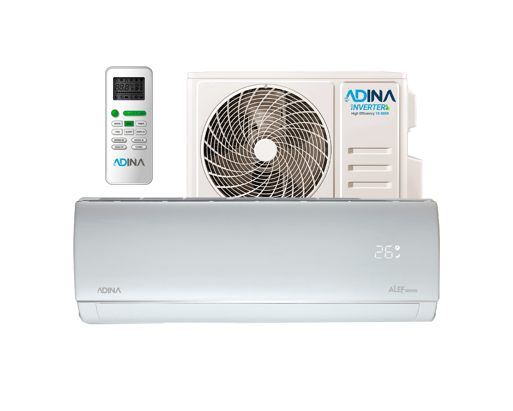 CONDENSADOR MINI 18KBTU 220/1/60 R410 INVERTER SEER18 GOLD FIN ADINA