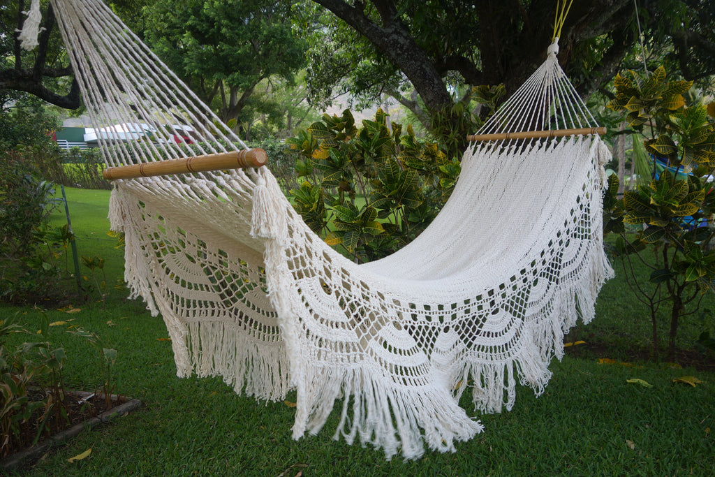 HAMACA FINA DE HILO BLANCA