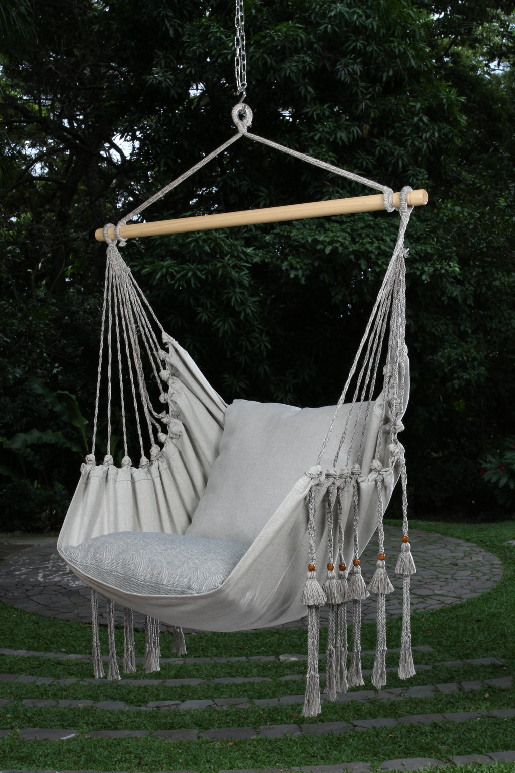 SILLA HAMACA GRIS FLECOS HCXL-327CT
