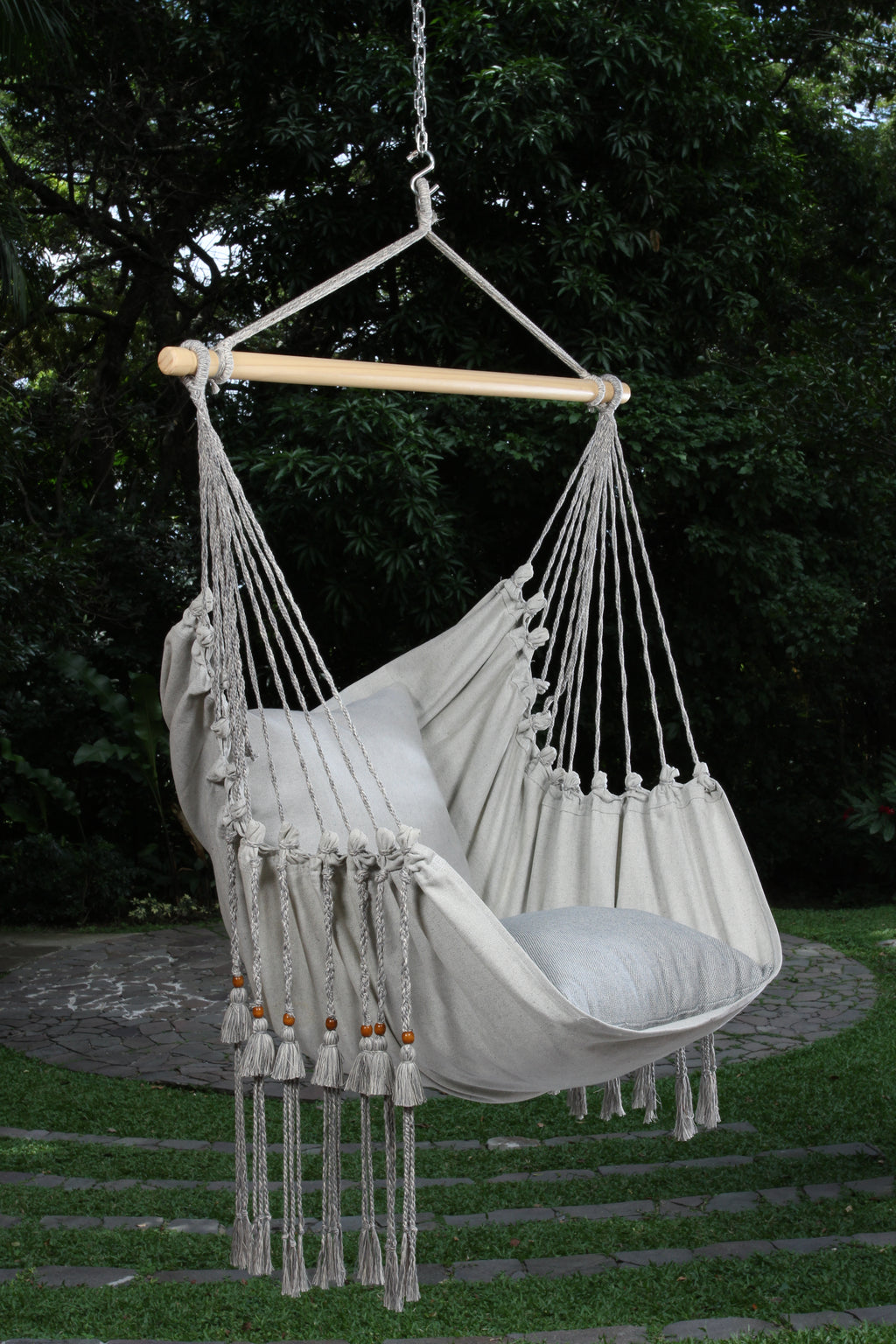 SILLA HAMACA GRIS FLECOS HCXL-327CT