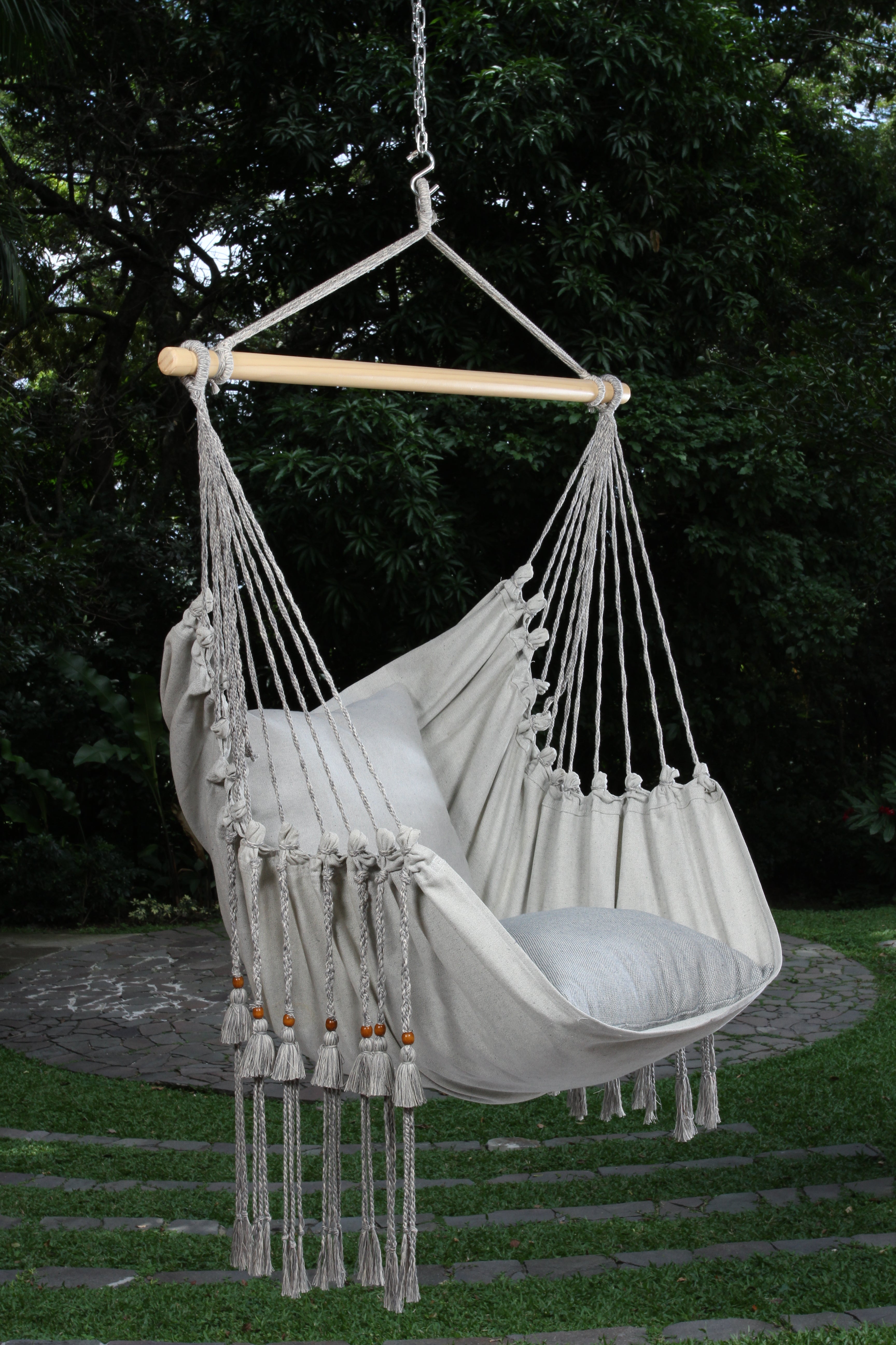 SILLA HAMACA GRIS FLECOS HCXL-327CT