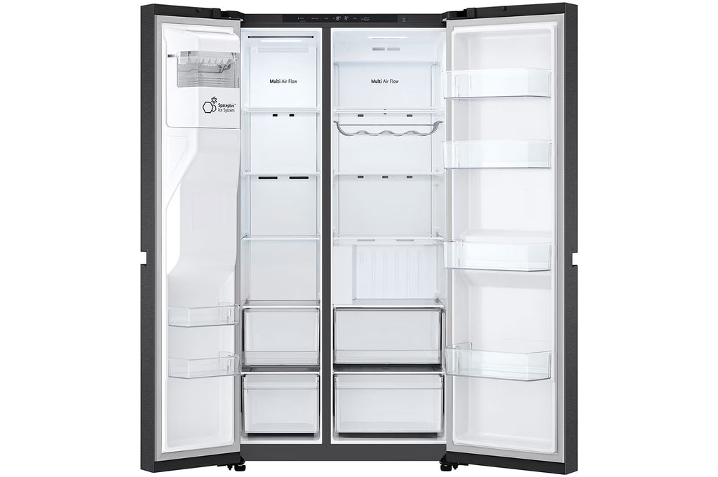 LG  REFRIGERADORA SIDE BY SIDE23pᶟ(Gross) / 22pᶟ(Net) SMART INVERTER ESSENCE MATTE BLACK VS25LQIK