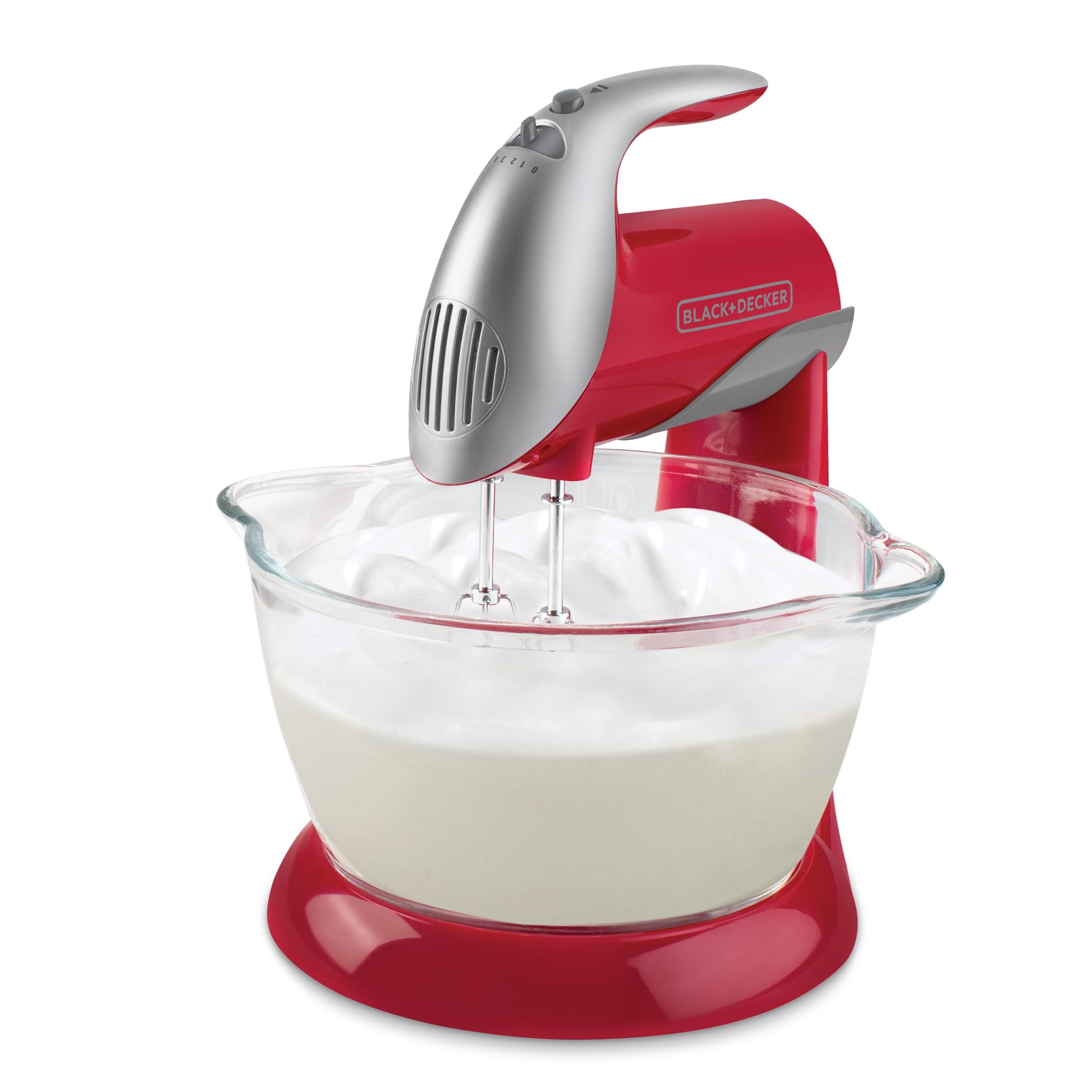 BLACK+DECKER BATIDORA CON TAZON VIDRIO Y PLASTICO B+D ROJA
