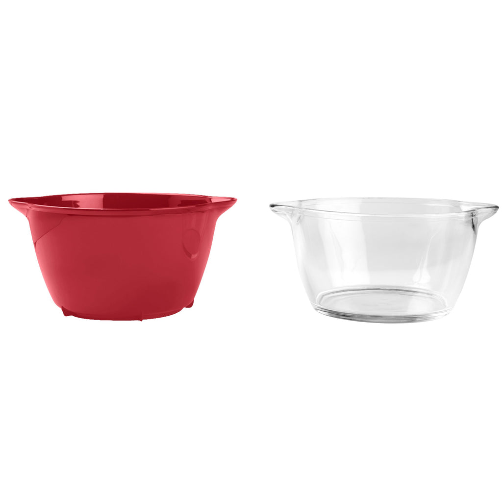 BLACK+DECKER BATIDORA CON TAZON VIDRIO Y PLASTICO B+D ROJA