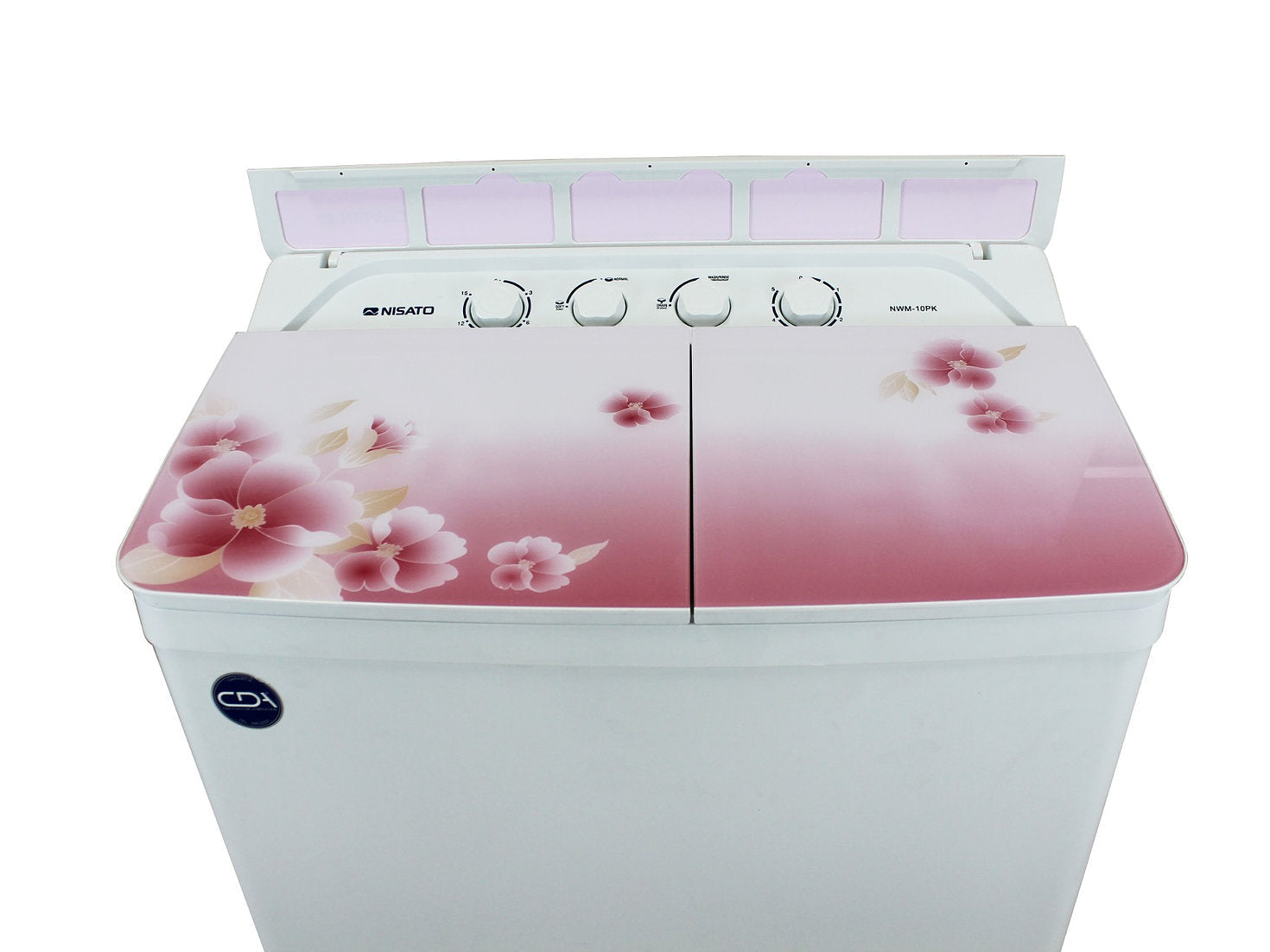 LAVADORA SEMI AUTOMATICA, 11KG, BLANCA CON TAPA ROSA