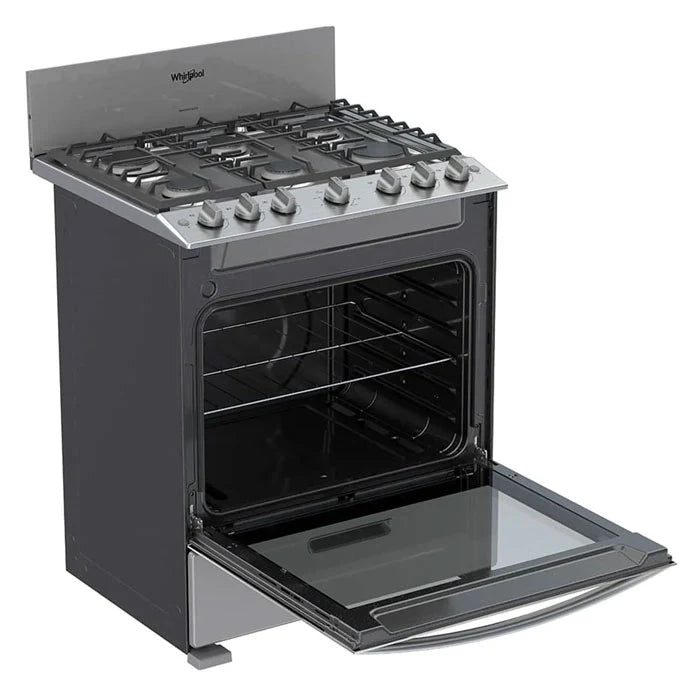 WHIRLPOOL ESTUFA  GAS 30 IN PARRILLAS HIERRO FUNDIDO GRIS LWFR3400D